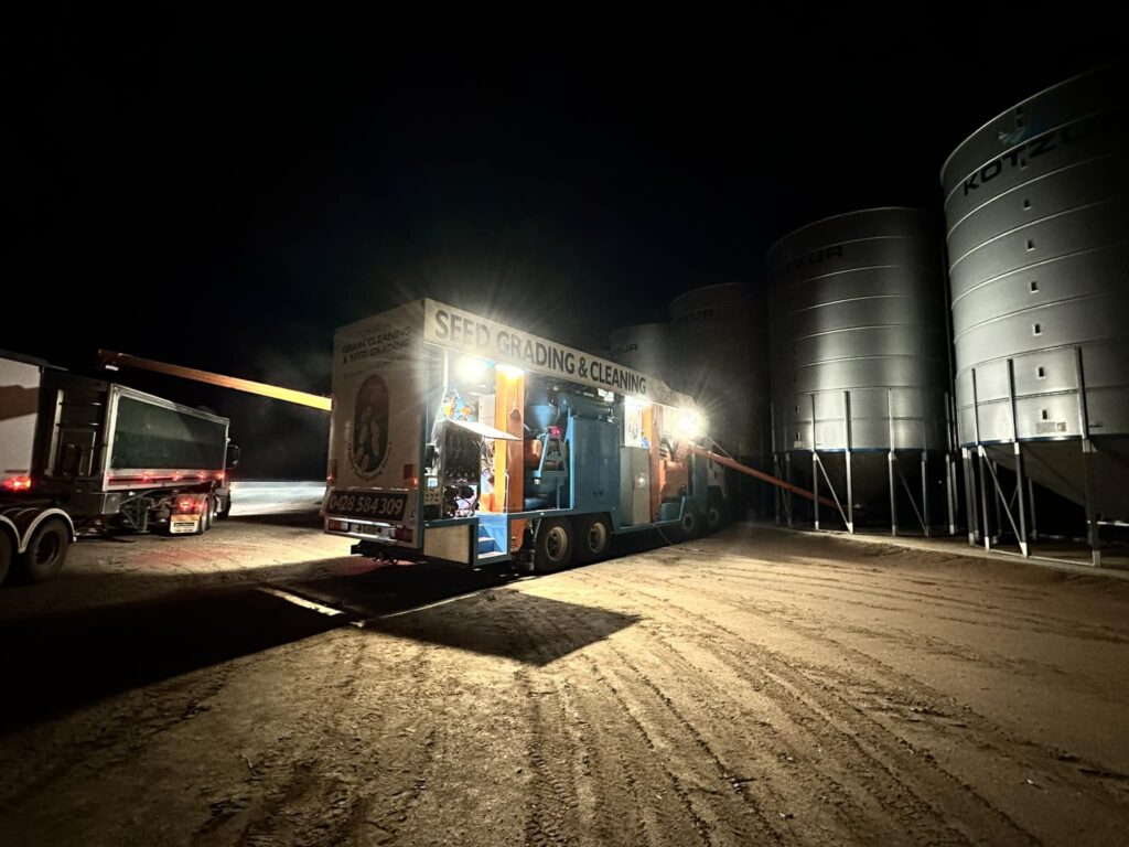 Townrow Seed Grading night shot